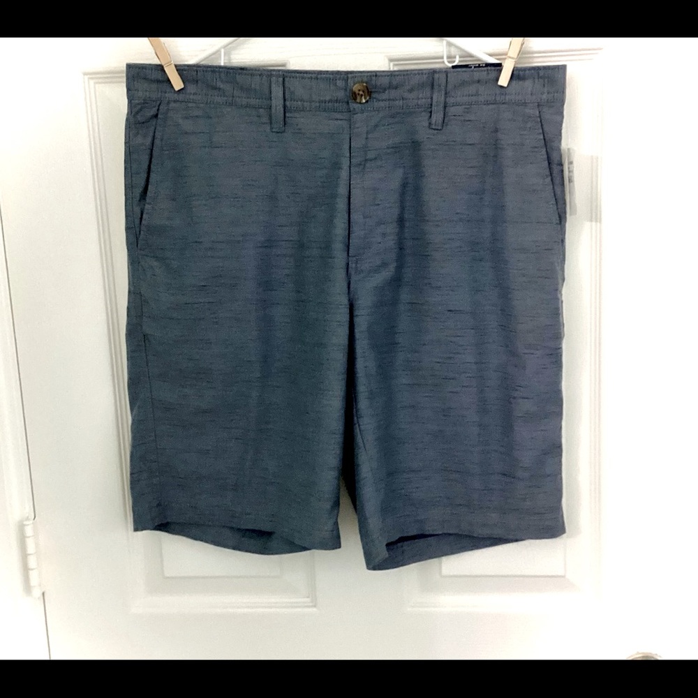 Wallin & Bros. Blue Oasis Black Slub Shorts